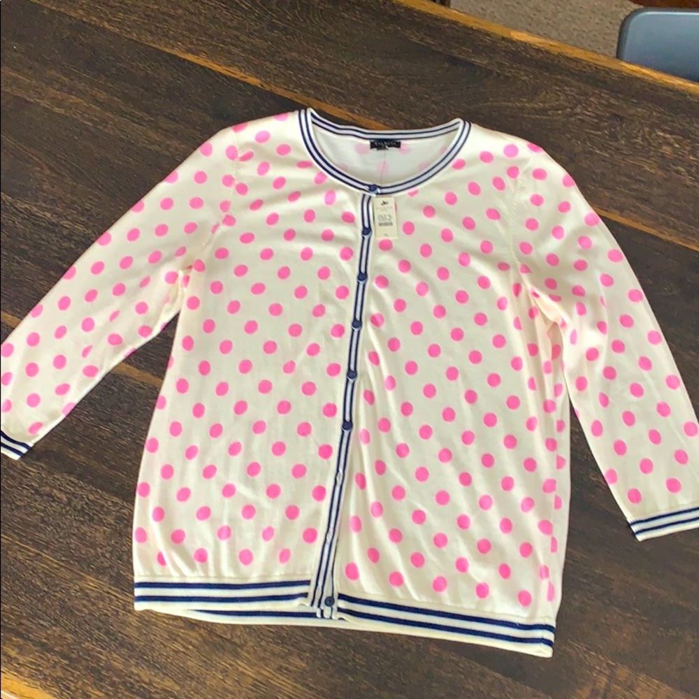 Talbots polka dot twin set